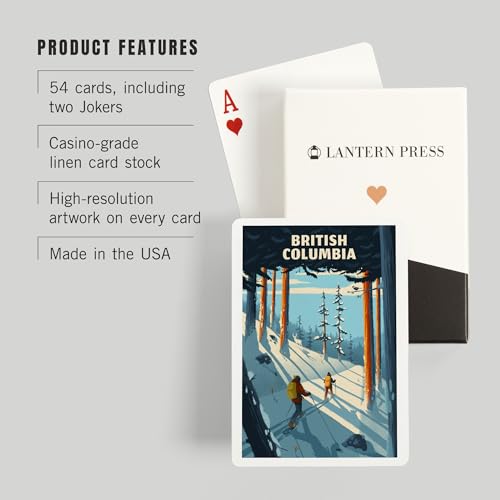 Lantern Press British Columbia Naipes Póker 52 Cartas miniatura 3