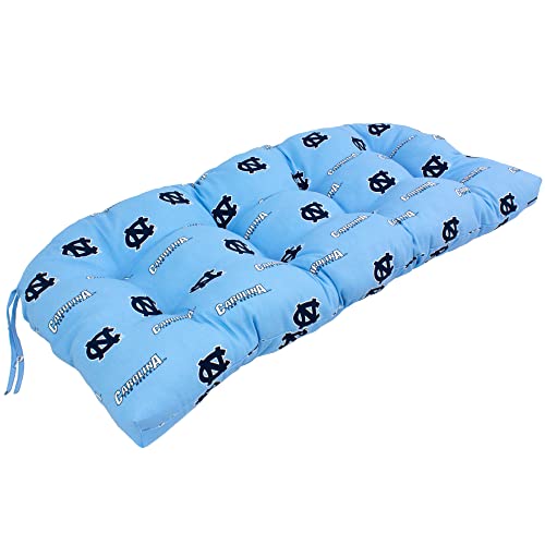 Image of College Covers Everything Comfy North Carolina Tar Heels Indoor Outdoor Settee Loveseat Bench Cushions