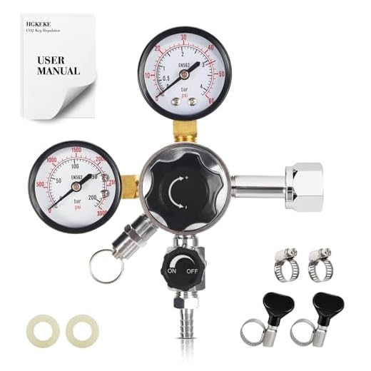 HGKEKE Dual Stage CO2 Keg Regulator