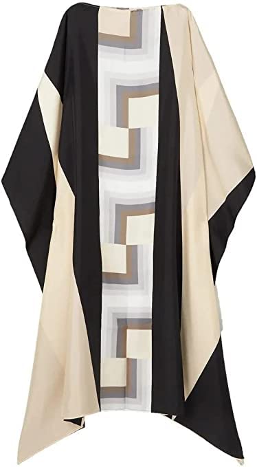 Lounge Wear Printed Softy Silk Kaftan for Women Modest Wear,Caftan for Women, Kaftan Lounge Wear,Minimalist Kaftan Wedding Dress,Caftan 5612 White3