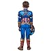 Marvel Captain America Deluxe Youth Costume with Gloves, Headpiece, and Shield, Size Extra Small for Kids