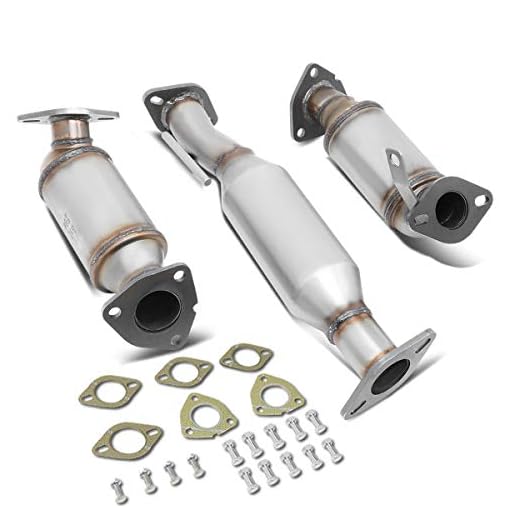3Pcs OE Style Catalytic Converter Exhaust Pipe Replacement for GMC Acadia Chevy Traverse Outlook 3.6L 07-15