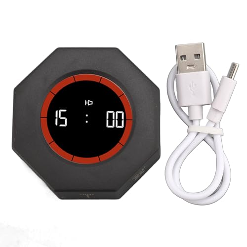 Schreibtisch Produktivität Würfel Timer, USB -wiederaufladbare Flip -Uhr mit G -Sensor Tragbarer Pomodoro -Produktivitäts -Timer für...