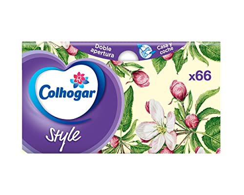 Colhogar Style x66 - Caja de Faciales Extra Suaves - Resistentes a la Lavadora - Calidad y Diseño - Caja con 66 Pañuelos - Color Blanco Cover