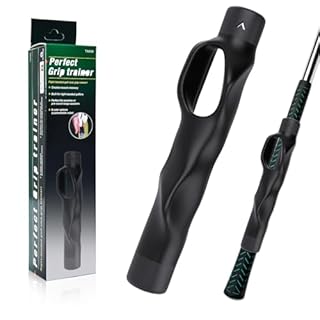 Golf Grip Trainer, Golf Club Grip Trainer for Right Hand,Improves Grip Strength and Accuracy,Trains Correct Hand Position for Stable Swing,Golf Training Swing Aid for All Level Golfers Black,1PCS