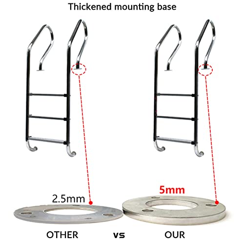 Escalera para piscina 2 peldaños acero inoxidable miniatura 5