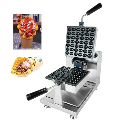DXDRT Gofrera De Burbujas Comercial 1200w Gofrera para Gofres Cuadrada, Waffle Maker Antiadherente para Restaurantes,Cafeterías,Panadería,Hogar,Snack Bar, Control De Temperatura Y Tiempo