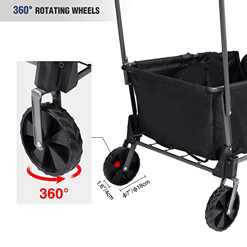Redcamp Folding Dog Wagon Cart With Extendable Rear End Heavy Duty, 134L Large Collapsible Utility Pet Wagon Garden Cart With Wheels For Camping Sports Shopping #TOP4