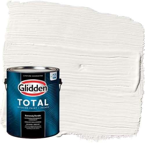 Glidden Total 1 gal. Commercial White/White Semi-Gloss Interior Paint with Primer