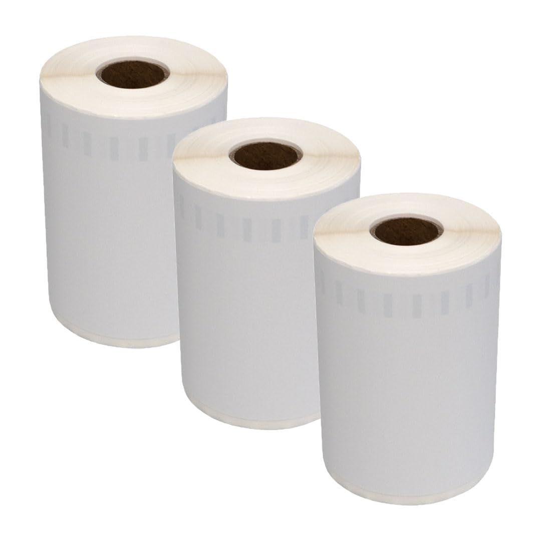 DULA Etiketten, kompatibel mit Dymo 2166659 Etiketten, Weiß, DHL Versandetikett, 3 Rollen, 102 x 210 mm, 140 Etiketten pro Rolle, Für Etikettendrucker 550