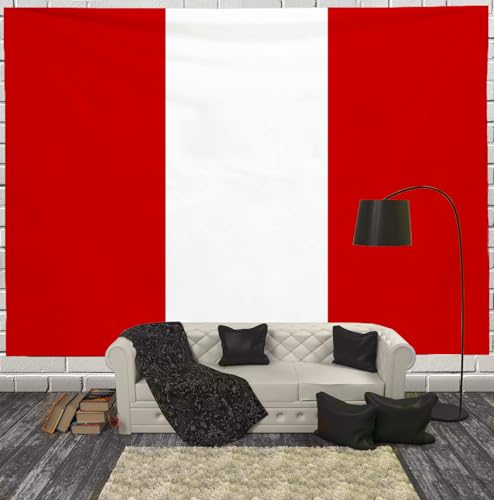 Tissu tapisserie murale drapeau péruvien pour masquer un mur abîmé - 2