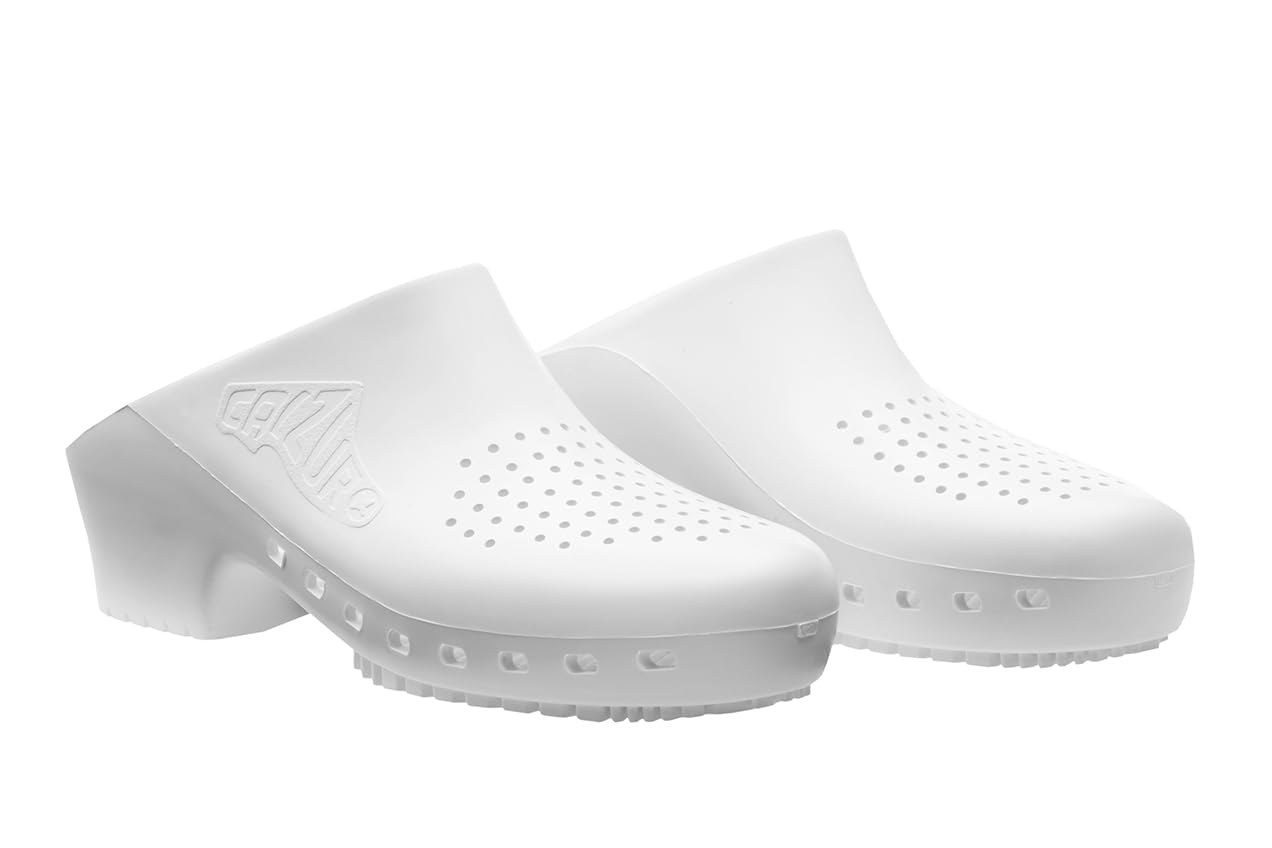 Calzuro Classic con Fori – Zoccoli Sanitari Professionali per Uomo e Donna, Comodi, Antiscivolo e Antistatici, Autoclavabili, Traspiranti, in Gomma Tecnica