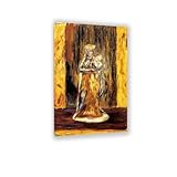  FLUCK Print on Canvas Reproduction，Célèbre Peinture à l\'huile，Vierge à l\'Enfant en Faïence，Impression sur Toile Tableau Artistique pour Décor Mural80x128cm(32x50in) Sans cadre