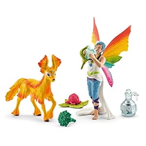 Schleich 41438 Dunya Regenboogelf met veulen