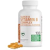 Bronson Vitamin B Complex (Vitamin B1, B2, B3, B6, B9 - Folic Acid, B12), 100 Tablets