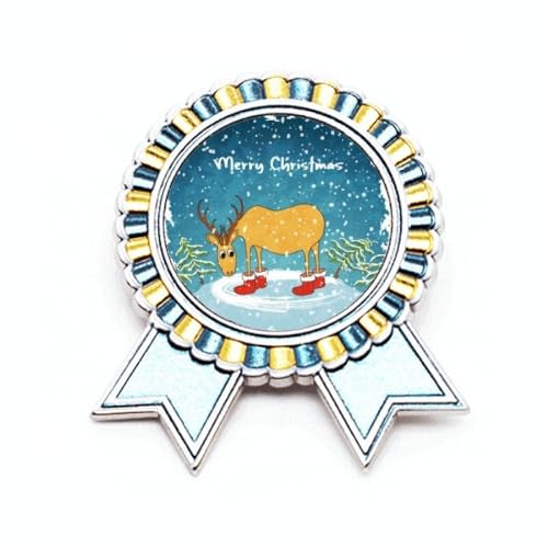 Broche festival des cerfs de Noël M en métal un cadeau idéal à offrir pour les fêtes d'hiver