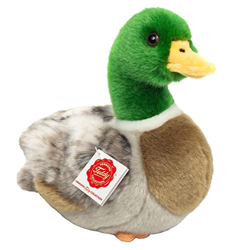 Teddy Hermann 93131 Wildente 24 cm, Kuscheltier, Plüschtier mit recycelter Füllung