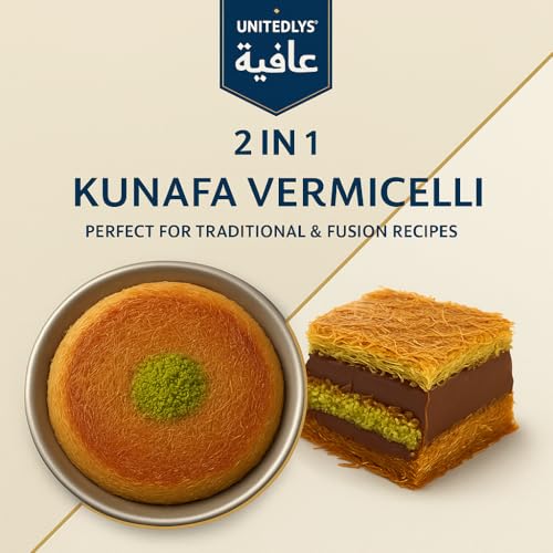 Image of Unitedlys Kunafa Semiya 300g | 2-in-1 Premium Roasted Vermicelli for Traditional Kunafa and Viral Pistachio Chocolate Kunafa | Quick Cooking, Fresh & Hygienic, No Preservatives