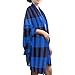 KLL Silk Scarf for Women Fashion Polyester Lightweight Soft Wrap Shawl Scarves Holiday Gifts Buffalo Plaid Blue Black