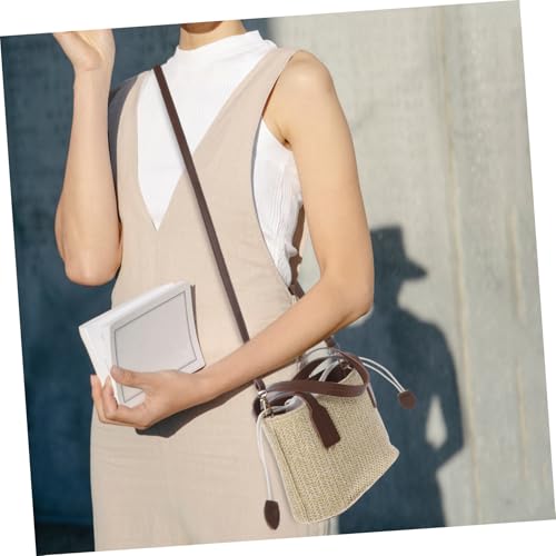 Sac à main tressé Beavorty avec anses portables et finitions chic de plage
