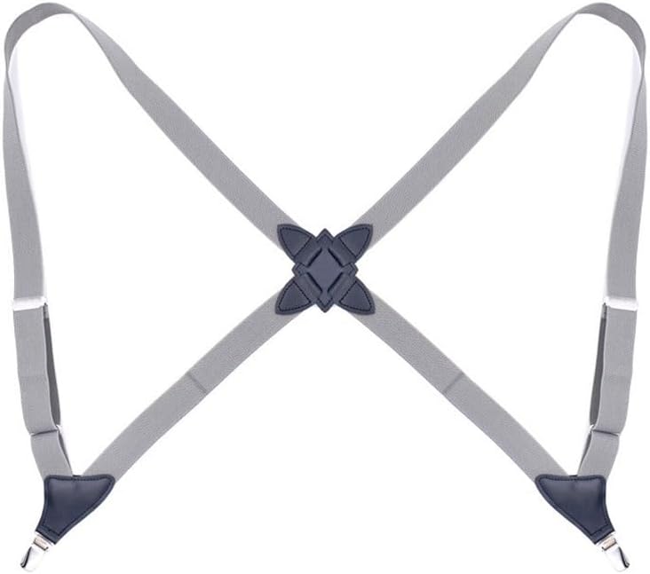 Men's Shoulder Strap Two Clips Trousers Sling Belt Polyester Filament Suspenders