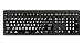 Logickeyboard XLargeprint White on Black keyboard compatible with ASTRA Mac Backlit -Part Number: LKBU-LPWB-AMBH-US