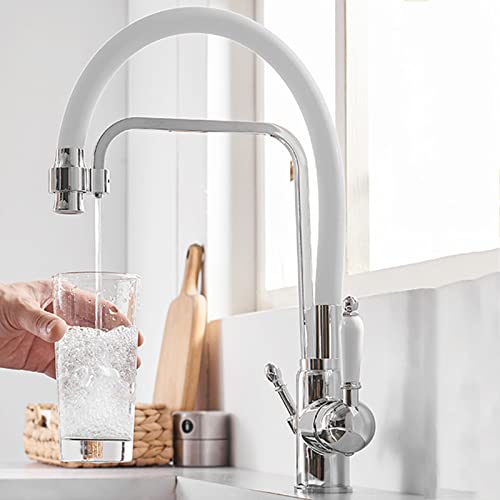 Robinet cuisine 3 voies pour évier de cuisine avec eau chaude - 2
