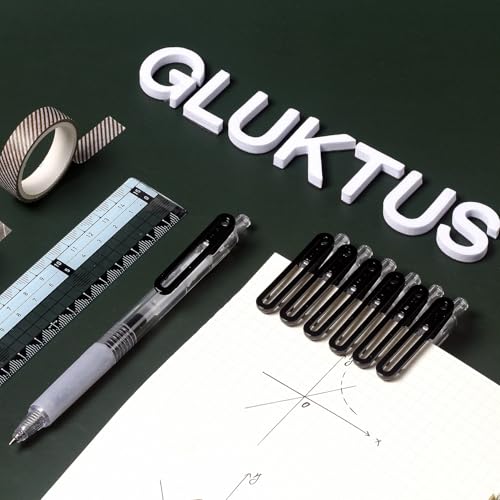Bolígrafos de Gel Negro, Punta Ultra Fina 0.38mm, Pack 6 miniatura 3