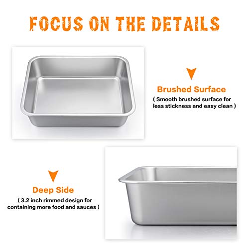PP-CHEF-Lasagna-Pan-Rectangular-Cake-Pan-Roaster-Pasta-Baking-Cookie-Sheet-Pan-Stainless-Steel-127x10x32-Heavy-Duty-Durable-Oven-Dishwasher-Safe PP CHEF Lasagna Pan Rectangular Cake Pan Roaster Pasta Baking Cookie Sheet Pan Stainless Steel 127x10x32 Heavy Duty Durable Oven Dishwasher Safe