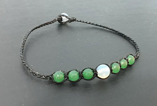 Jade opal stone bracelets for Men and Women fashion gift for boy girl friendship bracelets beaded bracelets green white bracelets