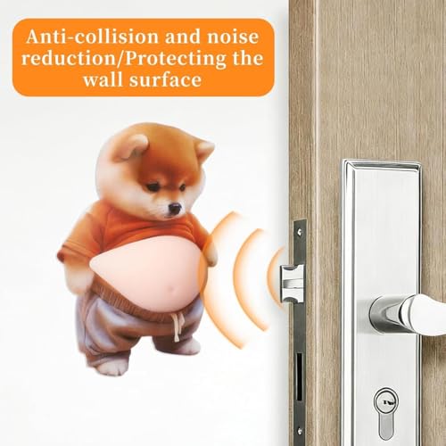 Image of Adorable Cartoon Dog Vinyl Decal with Soft Raised Belly Perfect for Laptop, Phone Case,Water Bottle.3D Panda Sticke,Silicone Anti Collision Stickers,Journals Fun Gift for Kids (Pack of 2)