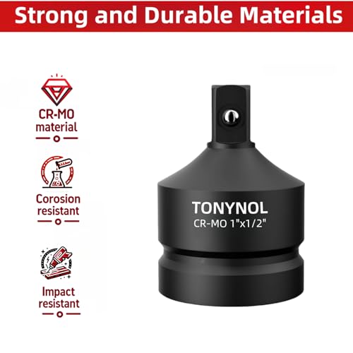 TONYNOL Impact Socket Adapter,1/2" F to 1" M by TONYNOL - Used condition - Image 4