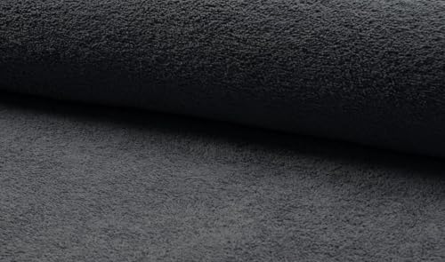Tissu éponge double face coton gris anthracite 150x100 cm