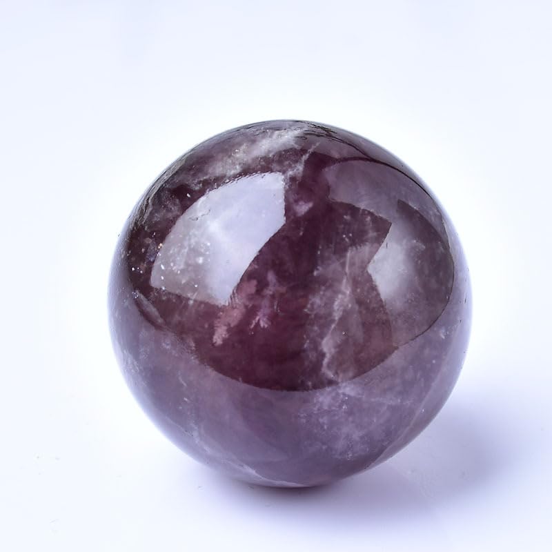 Fluorite verte violette naturelle de 60mm pour deco maison