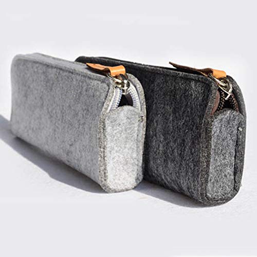 VOANZO 3PCS Felt Pen Bag Multi-Functional Cosmetic bags Pencil Pouches with Zipper for Students and Other School Supplies (Three colors) - Image 2