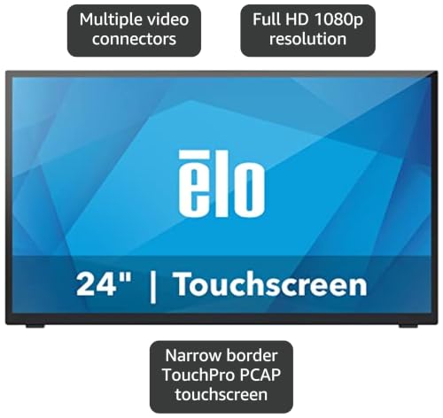 Image of Elo 2470L 23.8 inch Touchscreen Monitor | PCAP 10 Touch, Anti-Glare Glass, 1920 x 1080, Black