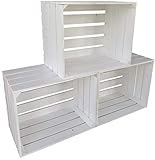 ✔ Material: massives Holz - Stärke: ca 11mm, was optimale Stabilität und lange Lebensdauer der Kisten garantiert (Naturmaterial daher kleine Abweichungen in Farbe und Struktur möglich)