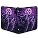Kuquteed Forest Wolves Trading Card Binder 9 Pocket 900 Cards Holder Collector Album with 50 Removable Sleeves Toys Gifts for Boys Girls Purple Moon Game Sports Cards
