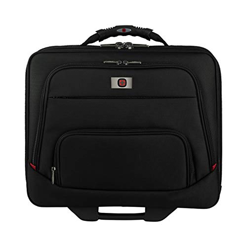 Image of WENGER 16 Inch Wheeled Laptop Case with Tablet Pocket, 22 litres, Ideal for Business Travel, Black, 605978