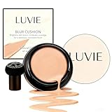 026 Luvie Glow Foundation Cushion, Mushroom Head Air Cushion CC Cream, Moisturizing Concealer BB Cream Face Makeup Foundation Brighten Long-Lasting, Waterproof, Even Skin Tone (Natural)