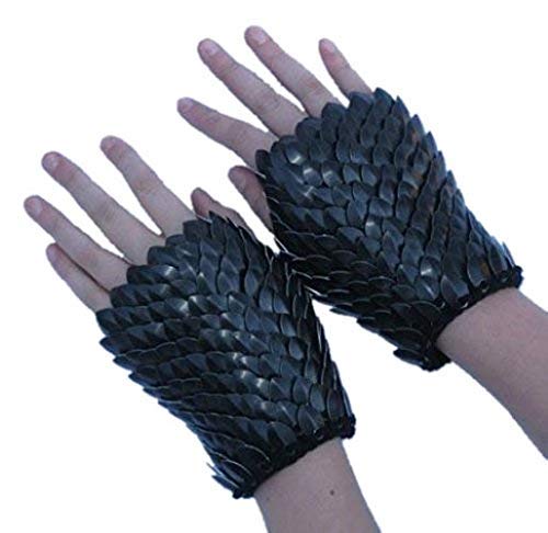 Armor Gauntlets knitted of Dragonhide Scalemail -...