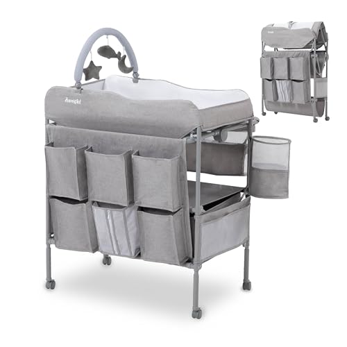 Baby Changing Table, Versatile Portable Folding Changing Table, Waterproof Diaper Changing Station...