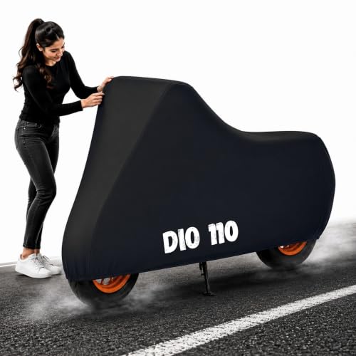 Image of Gutupet Bike Cover Waterproof Outdoor Protection (Aqua Black, Dio 110)