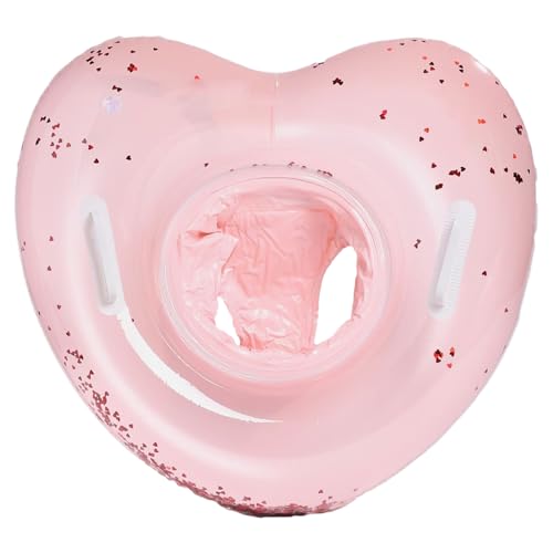 Anillo de natación, tubos de piscina para niños | Asiento de natación inflable de corazón portátil con asas - Haz explotar el tubo de natación para niños durante 6+ meses de accesorio para el juego de