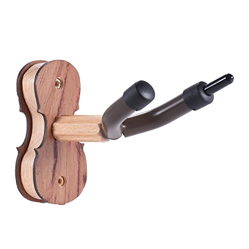 ammoon Hardwood Violin Hanger Hook with Bow Holder for Home & Studio Wall