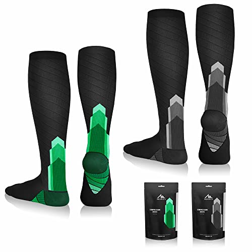Image of NEWZILL Medical Compression Socks for Women & Men, 20-30 mmHg Knee-High Support for Circulation, All-Day Comfort for Work Travel Running Cycling and Fitness