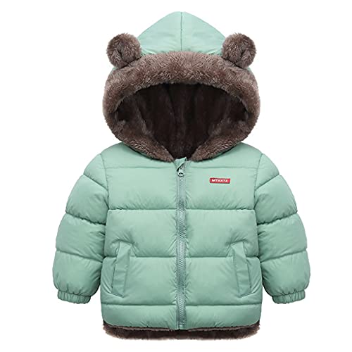 Bébé Hiver Polaire Manteau Enfants Garçons Veste Outwear Les Filles Rembourré Vêtements Vert 1-2 Ans