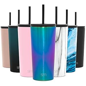 Simple Modern Classic thermobeker met stro en klapdeksel koffiebeker to go, koffiebeker, theekop, drinkfles roestvrij…