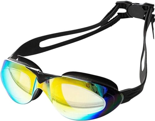 Lunettes de natation anti-buée et sans fuite avec grands verres pour adultes