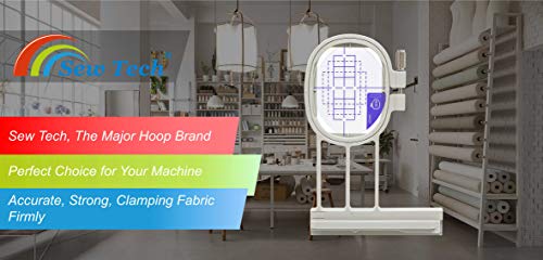 Image of Sew Tech Embroidery Hoops for Brother Innovis NQ1700E NQ1600E NQ1400E NQ3600D Stellaire XE1 Dream Machine 2 VE2200 4000D 1500D V7 V5 VM5200 Babylock Embroidery Machine Hoop (1x2.5-SA437)